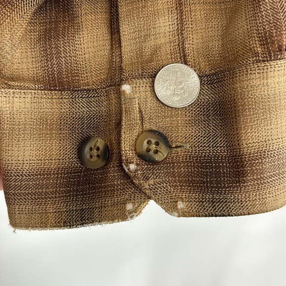 Columbia XCO Long Sleeve Plaid Button Up Shirt Men’s Size XL Tall in Tan - Picture 11 of 11